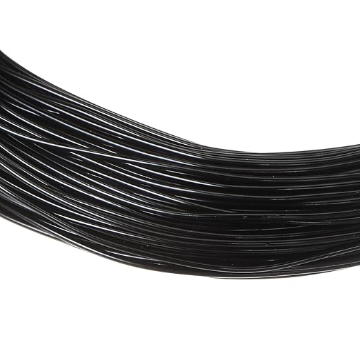 HARFINGTON Bonsai Training Wire 0.8mm Total 20mm 66 Feet Anodized Aluminum Wire Corrosion Resistant Garden Wire for Plants Bonsai Trees Shaping Bending Indoor, Black