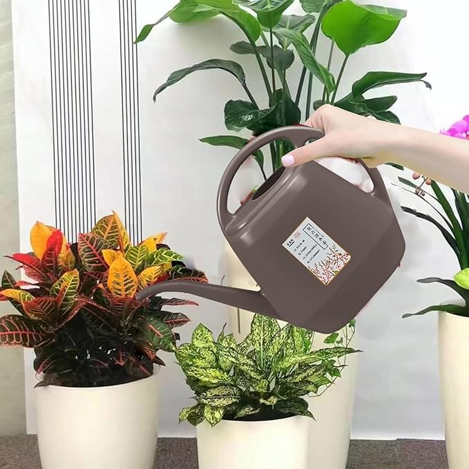 1 Gallon Long Spout Plastic Watering Can with Handle Lightweight Large Watering Can for Garden Flower House Office Indoor Plants Succulent Bonsai