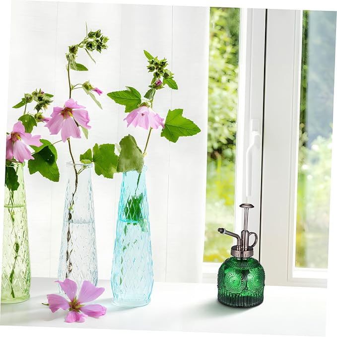 POPETPOP Glass Plant Mister Spray Bottle Watering Bottle for Indoor Plants Elegant Vintage Style