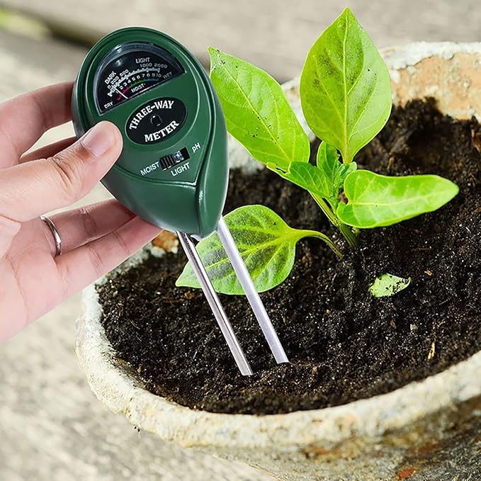 Soil Moisture Soil Tester PH Meter Plant Monitor Sensor for Gardening, Farming Lawn,Test Kit Tool, Digital Plant Probe for Indoor and Outdoor Plants No Batteries Required