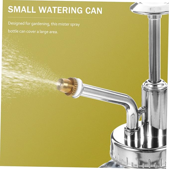 Yardwe 350ML Glass Plant Mister Spray Bottle Vintage Plant Spray Bottle Watering Bottle Small Watering Can (Silver)