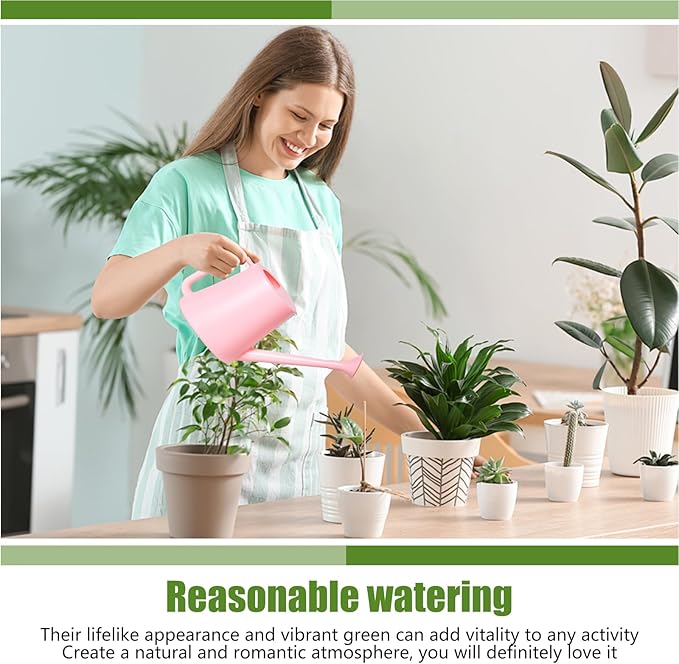 ZXJ Grip Plant Watering Can - for Indoor and Outdoor Home Garden Plants - with Long Spout - Light Green - 1/2 Gallon
