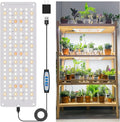 Aumtrly Grow Lights for Indoor Plants, Full Spectrum Under Shelf Plant Lights for Growing Seedling, Light and Thin 138 LED Grow Lamp Panel with 6/12/16H Timer, 3 Light Modes, 5 Dimmable