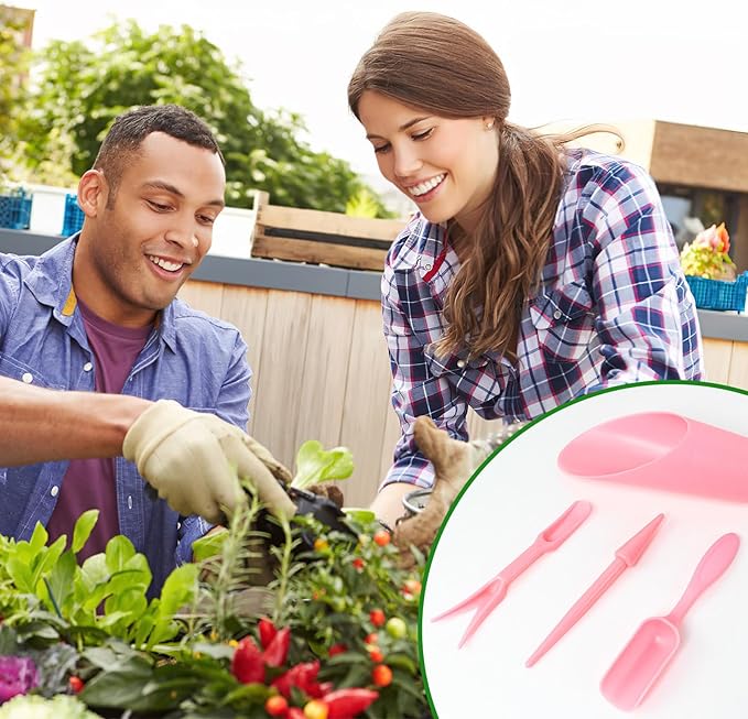 12 pcs Plastic Succulent Soil Scoop,Succulent Care Plastic Kit, Colorful Mini Garden Tool Set for Flower Succulent Planting,Transplanting,Weeding (Multicolor Series)