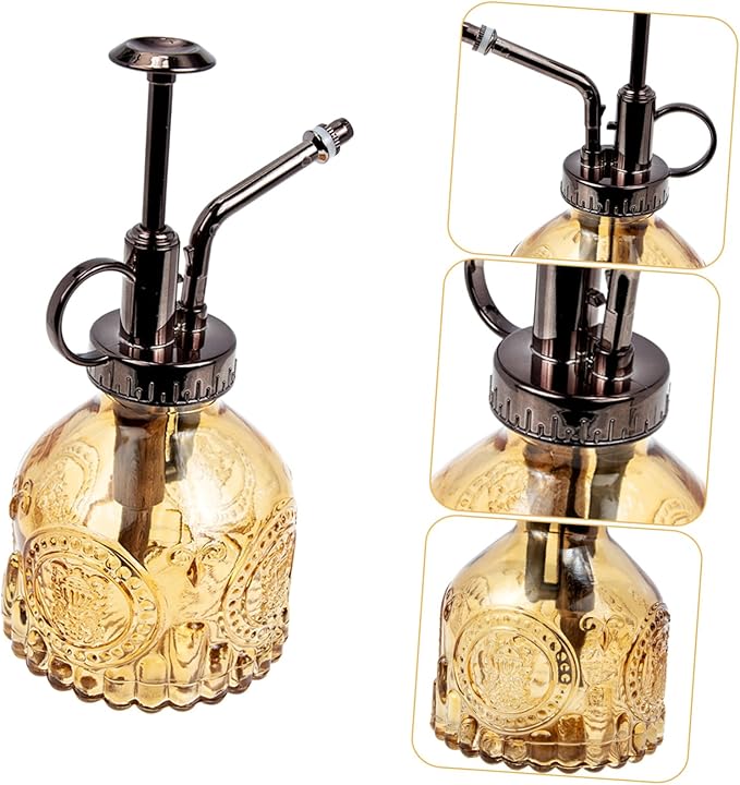 POPETPOP Glass Plant Mister Spray Bottle Vintage Design Precise Water Flow for Small Plants