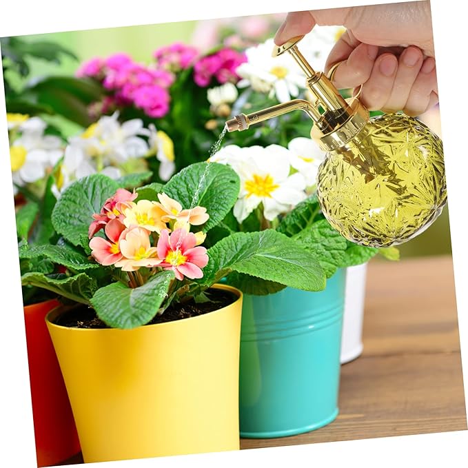 Toddmomy Glass Plant Mister Spray Bottle Vintage Watering Pot Pump for Indoor Plants Glass Design for Easy Monitoring and Uniform Mist Spraying