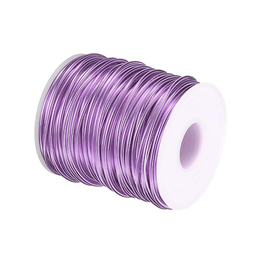 HARFINGTON Bonsai Wire Anodized Aluminum Training Wire Roll 2mm/12 Gauge 98ft Length Bendable Bonsai Tree Wire for Garden, Horticulture, Landscape, Planting, Light Purple