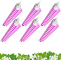 Barrina LED Grow Light, 144W(6 x 24W, 800W Equivalent), 2ft T8, Full Spectrum, High Output, Linkable Design, T8 Integrated Bulb+Fixture, Plant Lights for Indoor Plants, 6-Pack