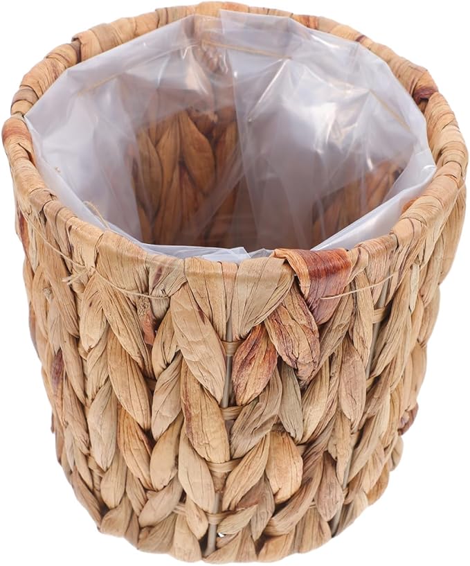 Cabilock Woven Seagrass Planter Basket 6 Inch Indoor Outdoor Plant Pot Cover with Removable Liner Lightweight Breathable Storage for Home Garden Decor