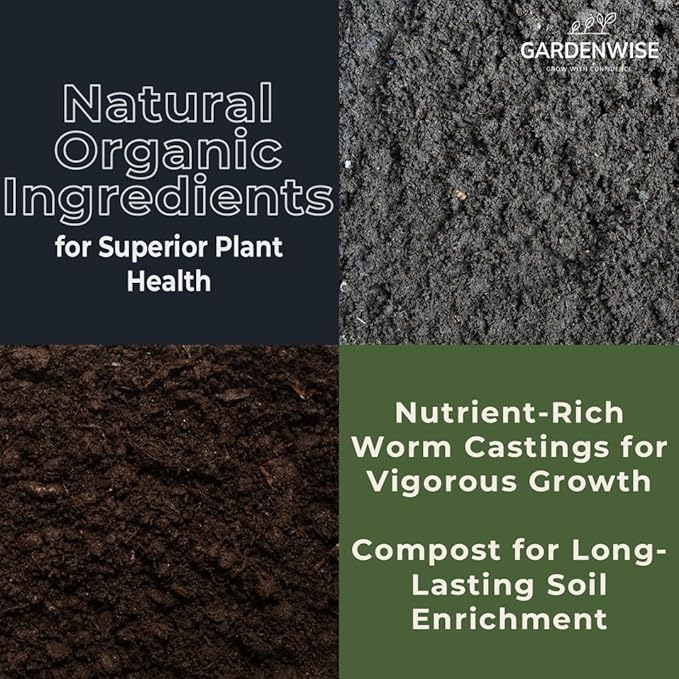 GARDENWISE Organic Olive Tree Potting Mix – Fast-Draining, Nutrient-Rich Soil for Indoor & Outdoor Olive Trees – Mediterranean Plant Care – Long-Lasting Formula (10 QUARTS)