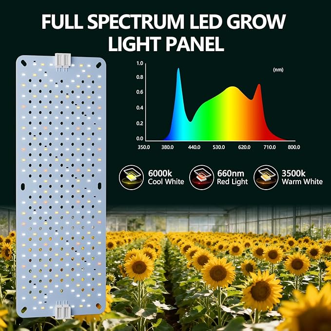 Grow Lights for Indoor Plants Full Spectrum,High PPFD 768LEDs Plant Lights with 4/8/12/16/20H Timer, Flexible Series & Parallel Connection for Indoor Growing(4 Pack)