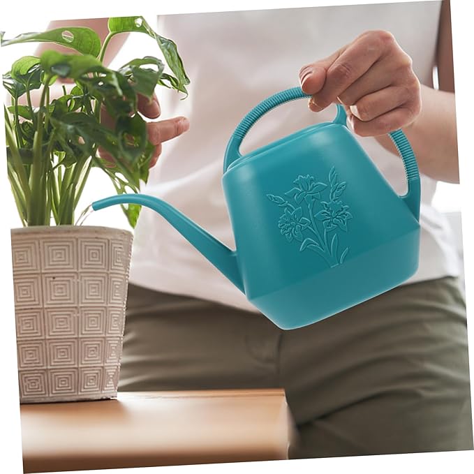 Cabilock 2 Gallon Plastic Watering can with Long Nozzle and Measurement for Indoor and Outdoor Garden Plants