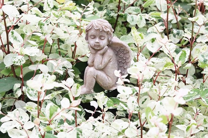 MUAMAX Decorative Angel Garden Stakes 2 Pack Miniature Angel Fairy Garden Angel Ornaments Small Angel Memorial Statue Fairy Garden Accessories