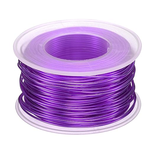 HARFINGTON Bonsai Wire Anodized Aluminum Training Wire Roll 1mm/18 Gauge 98ft Length Bendable Bonsai Tree Wire for Garden, Horticulture, Landscape, Planting, Dark Purple