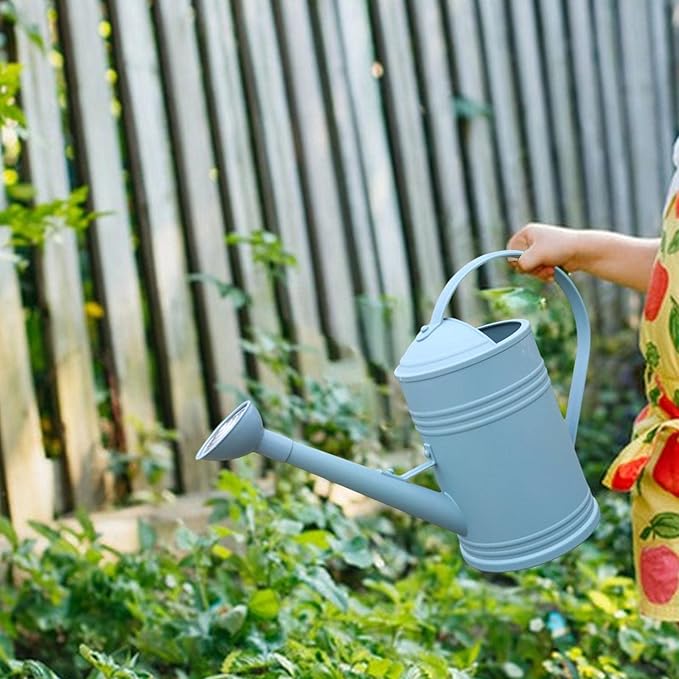 Baoblaze Watering Can Indoor Plants with Detachable Sprinkle Head 1.8L Lightweight er Watering Can Long Spout Watering Can for Plants Bonsai, Blue
