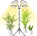 LBW Grow Light for Indoor Plants, Quad-Head Standing Plant Light, Full Spectrum, Wide Coverage, 63” Adjustable Height, Plug & Play