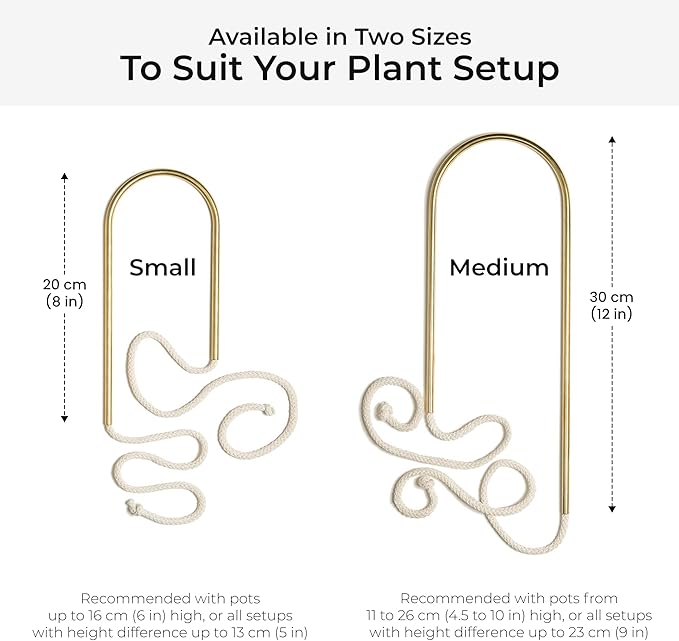 Beautiful Self-Watering Wick System for Effortless Plant Care, Automatic Drip Irrigation, Sustainable & Stylish Scandinavian Design, Ideal for House Plants (S, Black)