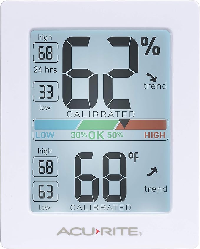AcuRite Pro Humidity Meter & Thermometer with Touch Activated Backlight