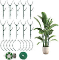 10 Pack Stackable Monstera Plant Support Stakes, Half Round Climbing Plant Pole Sticks Structures for Indoor/Outdoor Plants, Garden Accessories for Potted, Pothos, Philodendron & Vine Plants