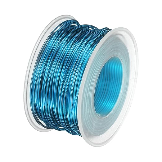 HARFINGTON Bonsai Wire Anodized Aluminum Training Wire Roll 1mm/18 Gauge 98ft Length Bendable Bonsai Tree Kit for Garden, Horticulture, Landscape, Planting, Sky Blue