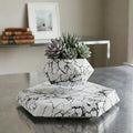 Marble Nursery Pot - Floating Planter for Succulents, Indoor Decor, 360° Sunlight Exposure (9.45 x 9.85 x 7.09 inches)