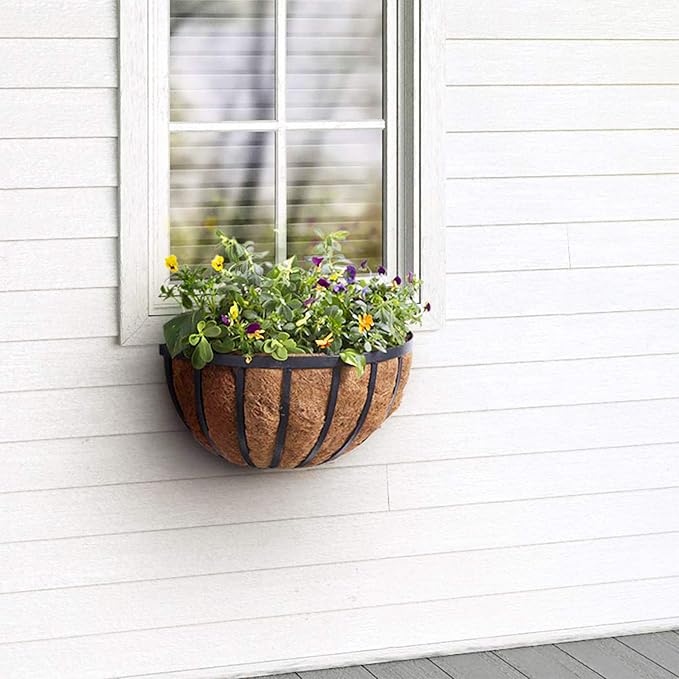 Arcadia Garden Products 1528 Solstice Series Wall Manger Planter, 20 inches, 20"