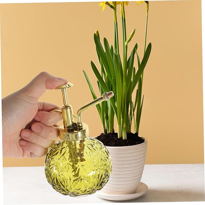 Toddmomy Glass Plant Mister Spray Bottle Vintage Watering Pot Pump for Indoor Plants Glass Design for Easy Monitoring and Uniform Mist Spraying