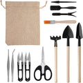 RoseFlower12 Pcs Mini Gardening Tools Set, Plants Care Tools Kit, Bonsai Mini Hand Transplanting Succulent Tools, Indoor Terrarium Tool Accessories, Garden Plant Care Tool Kit, Gardening Accessories