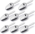 Mini Scoop Set of 8, E-far 3 Ounce Stainless Steel Scoops for Ice Cube/Candy/Flour/Sugar, Metal Utility Scoops for Weddings, Dessert Buffet, Canisters, Food Grade & Rust Free, Easy Clean & Dishwasher