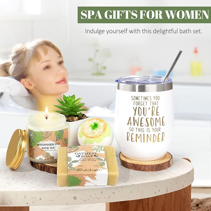 Self Care Gifts for Women, Get Well Soon Gifts for Women After Surgery, Care Package Thinking of You Relaxing Spa Gift Basket Set with Blanket Tumbler for Mom Her Best Friend Sister