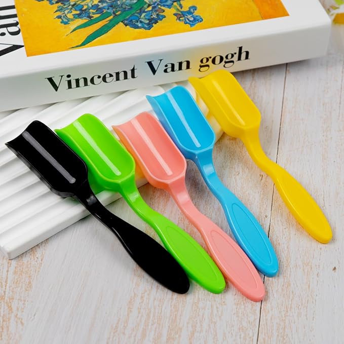 20 Pcs Colorful Mini Shovel, Plastic Mini Gardening Shovel Spoons Soil Scoops, Small Mini Potting Scoop Plant Flower, Coffee Beans, Transplanting Succulents Tools (Colorful)