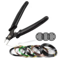 Bonsai Tool Kit - Aluminum Wire (1mm, 1.5mm, 2mm) - Black - 10M Rolls - Kit Includes Wire Cutter, Mesh Pads - Part Number: 15GD919