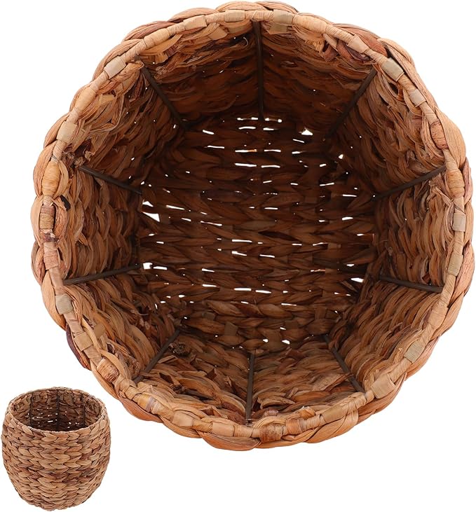 Healeved Seagrass Plant Basket Indoor Planter Basket Sundries Storage Woven Seagrass Wicker Planter Flower Pot 7.9in