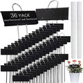 Maitys 38 Pcs Metal Plant Labels Garden Markers Outdoor Weatherproof 10.6 Inch Stainless Steel Nursery Tags Reusable Bulk with Pens for Flower Fruit Vegetable Seedling (Black Label with White Ink)