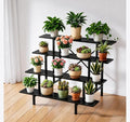 Zhongma 4 Tier Sturdy Metal Plant Stand, L45.67 x W34.65 x H35.83 inch, Heavy Duty Plant Holder for Home Indoor and Outdoor, 880 LBS Capacity & Heavy Duty Construction