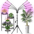 Grow Lights for Indoor Plants [ 8 in1 ] 400 LEDs, Full Spectrum Plant Lights for Indoor Growing with Tripod Stand, Auto On/Off Timing 4/8/12H, Plant Grow Lights Indoor.