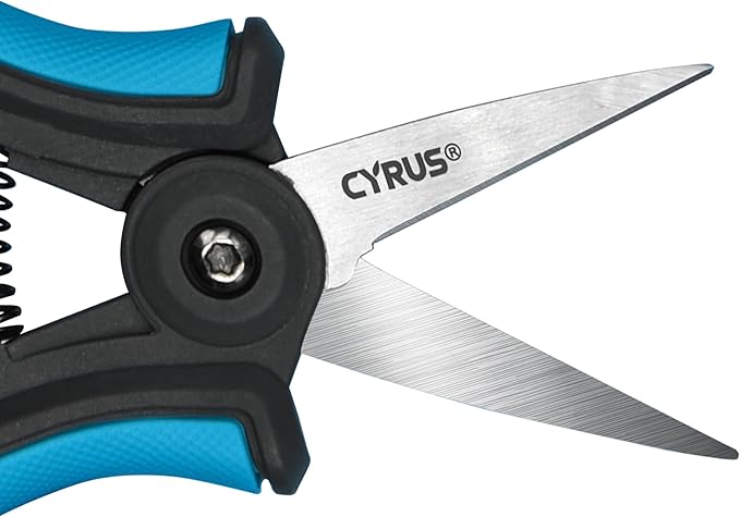 CYRUS 6" Pruning Snips - Precision Micro-Tip Garden Shears for Flower Cutting, Bonsai Trimming, and Indoor Plant Care, Stainless Steel Floral Scissors for Fresh Flowers, Stems, and Small Branches