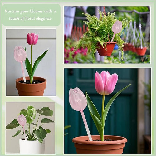 2 Pack Glass Plant Watering Globes, Self Watering Planter Insert Devices, Automatic Watering Bulbs for Indoor Plants, Plant Accessories, Flower Water Tubes, Water Plants Spikes While Away