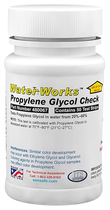 Industrial Test Systems 480067 WaterWorks Propylene Glycol Check Test Strips