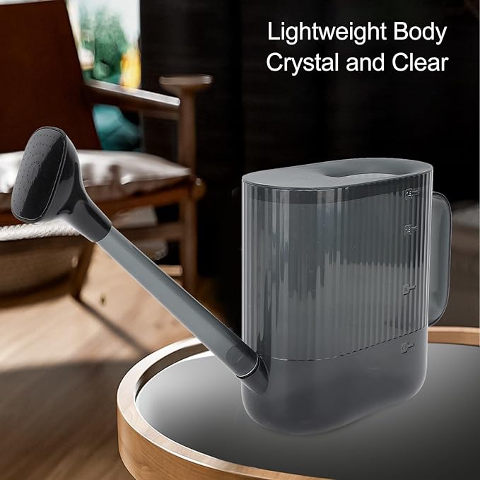 Yosoo Health Gear Watering Can for Indoor and Outdoor Plants, Large Long Spout with Removable Stainless Steel Sprinkler Head, Modern Small Garden Watering Can for Houseplants, Bonsai, Flowers (Gray)