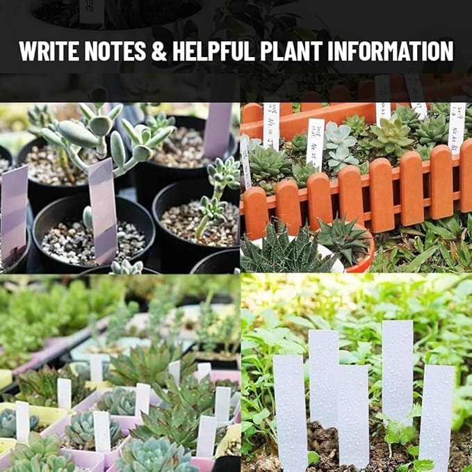 Plant Markers Labels 4 Inch Plastic Plant Waterproof Durable Seedlings Garden Labels Markers Nursery Plant Tags Seed Labels Plant Label Stakes Plant Markers for Outdoor Garden (300)
