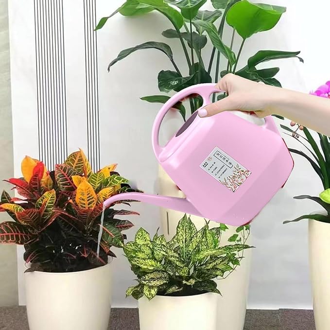1 Gallon Long Spout Plastic Watering Can with Handle Lightweight Large Watering Can for Garden Flower House Office Indoor Plants Succulent Bonsai