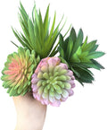 4Pcs Artificial Succulent Plants Set, Realistic Fake Succulents for Home Garden Party Decor