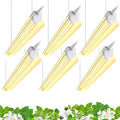 Barrina T8 Plant Light, 144W(6 x 24W), 800W Equivalent, 2FT Super Bright, Full Spectrum, led Grow Light, Integrated Growing Lamp Fixture, for Indoor Plants, 6-Pack