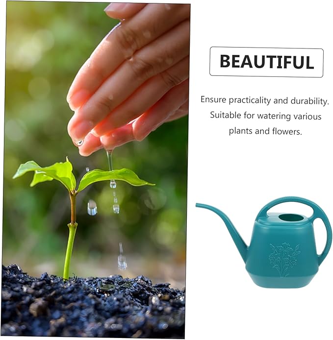 Cabilock 2 Gallon Plastic Watering can with Long Nozzle and Measurement for Indoor and Outdoor Garden Plants