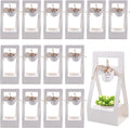 25 PCS White Succulent Wrap Bags for Wedding, Kraft Paper Gift Bags with Thank You Cards and Handle for 2.17'' Pots, Paintable Succulent Plants Holder for Party Favors (Pots and Plant Not Included)