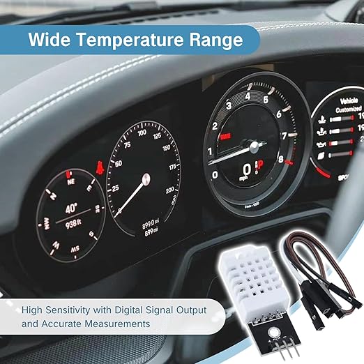 NIIIYTYB 2PCS DHT22 Sensor Temperature-Humidity Monitor Digital Temperature and Humidity Sensor Replace SHT11 SHT15 Ideal for DTH22 Projects and Light Use