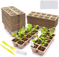 360 Cells Seed Starter Tray, 36 Pack Germination Peat Pots with 100 Labels, Plant Starter Kit for Seedlings