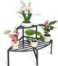 Dipion Corner Plant Stand Outdoor Metal,2 Tier Heavy Duty Ladder Plant Shelf Indoor for Multiple Plants,37.08" L x 22.83" W x 20.07" H,Black