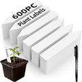 Cleangor 600Pcs Plant Labels with Marker Pen, 4" Plant Tags for Garden Waterproof, Reusable Plastic Plant Markers Garden Labels for Seedlings, Vegetables, Flowers, Gardening Organization Kit
